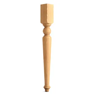Enrich your interior with these hand-crafted table legs, featuring a timeless turned design that add..
